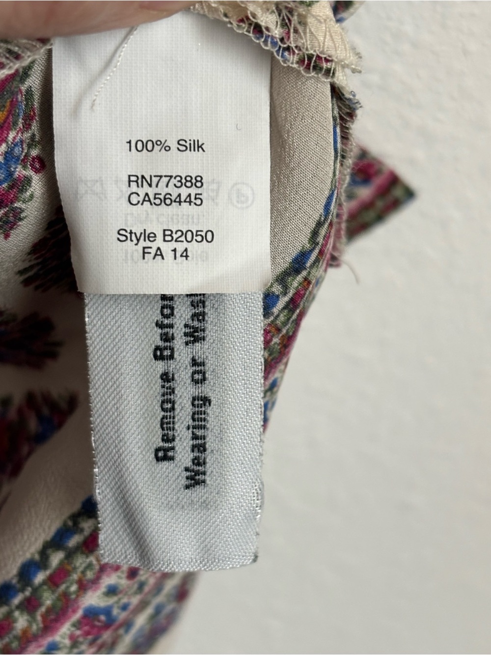 Madewell 1937 100% Silk Floral Print Boxy Blouse Top XS Boho Short Sleeve Ivory - Picture 4 of 5